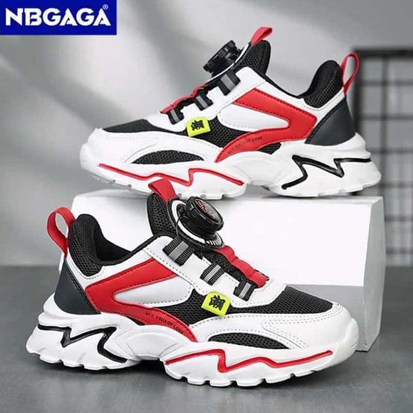 Childrens shoes boys running sports shoes coaches sports shoes big childrens breathable mesh school shoes soft soled casual walking net W250225