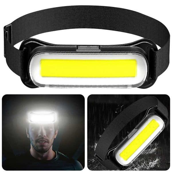Rechargeable Flashlight 3 Modes Head Lamp Waterproof Head Light Adjustable Headband for Outdoor Camping Running Cycling Fishing X250225