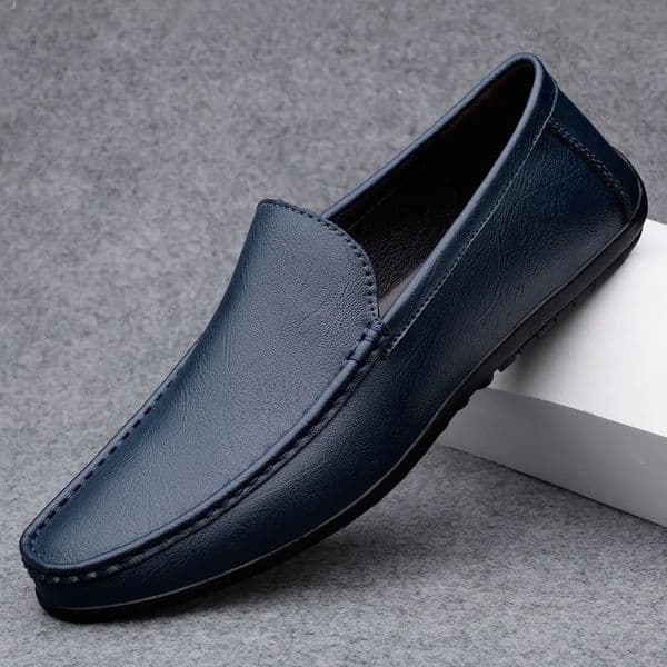Genuine Leather Loafers Men Moccasin Fashion Slip On Soft Flat Casual Men Shoes Adult Male Footwear Handmade Boat Shoes 250224
