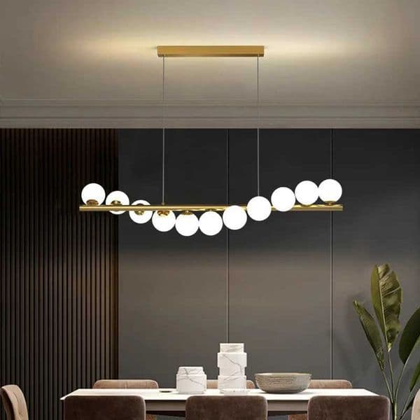 Nordic pendant light glass ball G9 LED is used for dining tables restaurants kitchens long pendant lights and office desk lights X250225