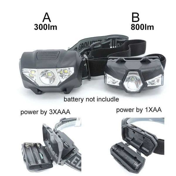 powerful small 3-Led Headlamp Headlight Head Torch Light AA AAA red white bright Frontal samll flashlight Lamp hiking Camping X250225