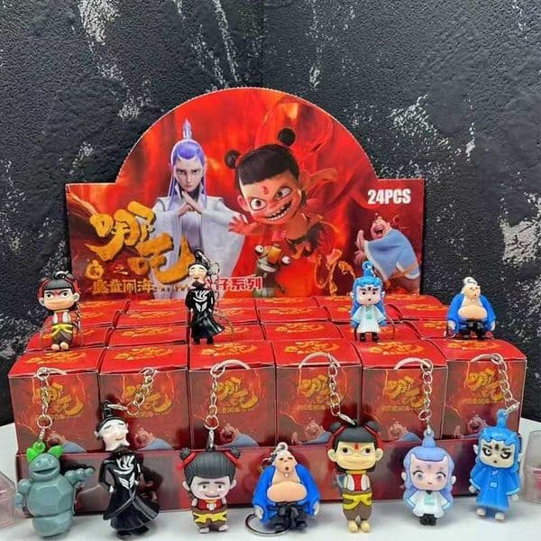 Nezha 2 The Magic Child in the Sea Blind Box Toy Doll Pendant Accessories Handheld Ao Bing Keychain Pendant Box Gift Z250225