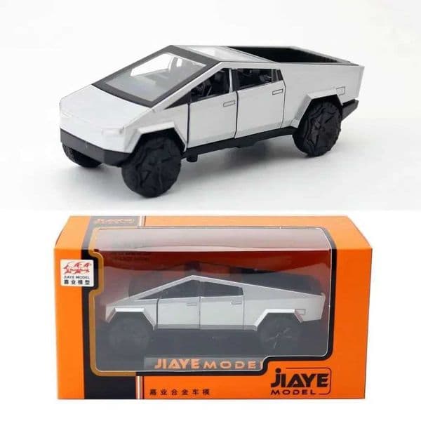 2026 New 1 36 Tesla Cyber Pickup SUV Alloy Car Model Die Casting Metal Off Road Vehicle Pull Back Truck Sound Light Toy Series Z250224 Designer
