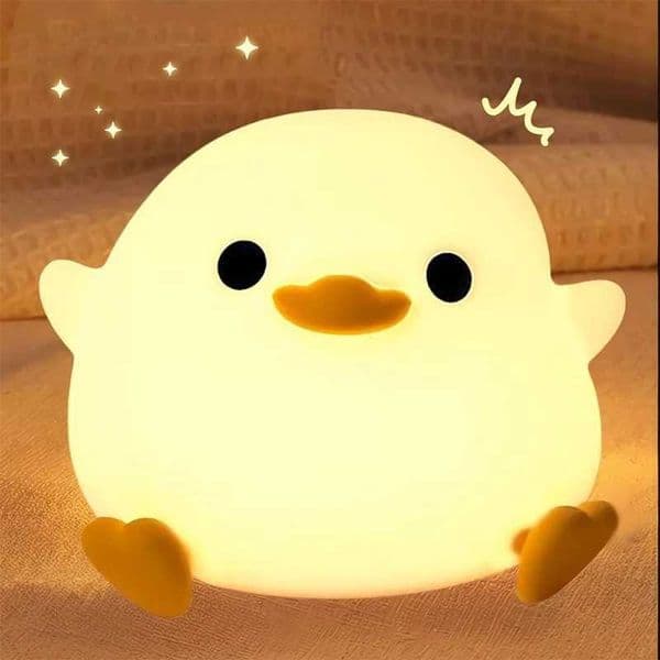 DoDo Duck Night Light Cute Duck Lamp Rechargeable Dimmable Nightlight Silicone LED Bedside Lamp Nursery Touch-Sensitive Z250225