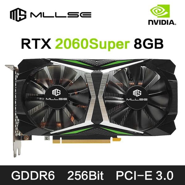 MLLSE RTX 2060 Super 8GB Graphics Card GDDR6 256 Bit PCI-E 3.016 8Pin NVIDIA GPU Rtx 2060super Gaming Video Card Placa De Vide