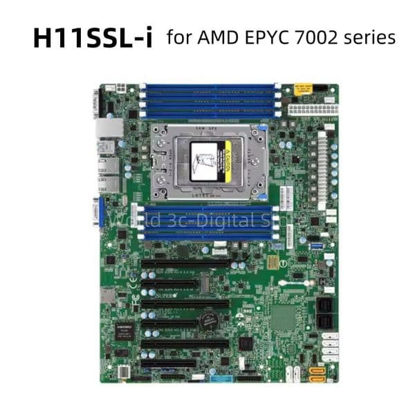 Supermicro H11SSL-i Server Motherboard DDR4 AGV USB 3.0 PCI-E 3.0 ATX Mainboard for AMD EPYC 7001/7002 series CPU