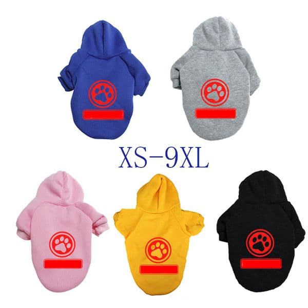Stylish Hoodie Dog Clothes, Warm Winter Autumn Dog Hoodie with Dog Claw Seal Pattern Winter Hooded Large Dog Coats for Small Medium Large Dogs Boy or Girl Pink 6XL A8