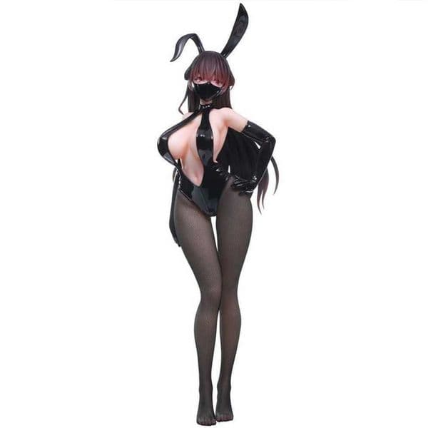 Anime Original illustration beauty Konata Bunny action Figure Toy Sexy black silk Rabbit Girl Adult Model doll Gifts aa891