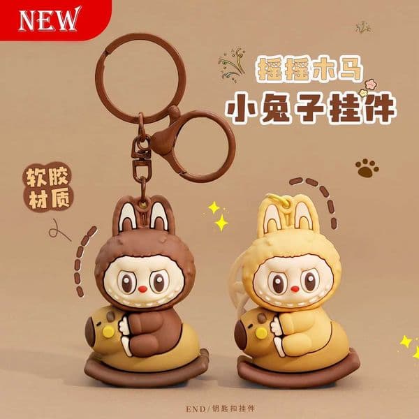 2026 New New Creative Cute Naugh Labubu Womens Y2k Bag Pendant Couple Car Keychain Jewelry Gift Decoration Accessories Z250227 Toy