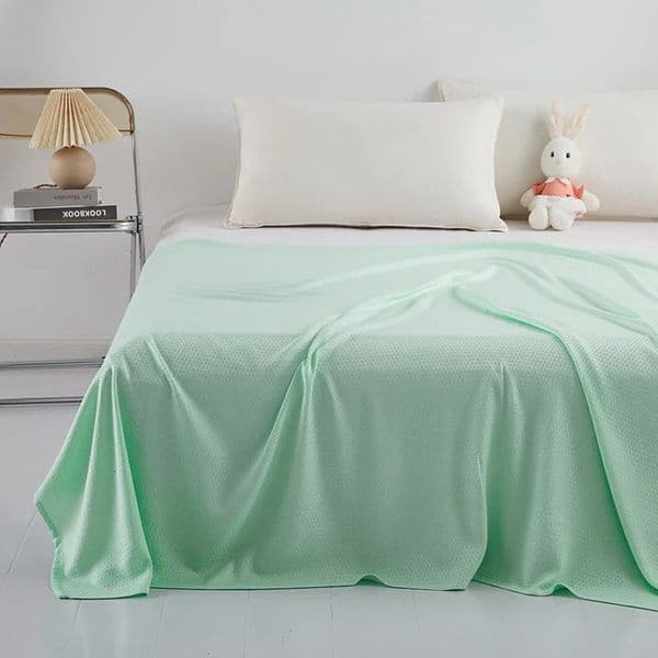 100% Bamboo Fiber Summer Blanket Pure Natural Plant Cooling Quilt Thin Air Condition Comforter Diamond Grid Lightweight Duvet 250224