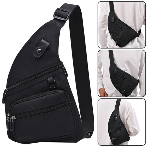 Ship from US Anti Theft Travel Bag Crossbody Shoulder Large Capacity Sling Adjustable Strap Waterproof for Outdoor Sports 250227FBB