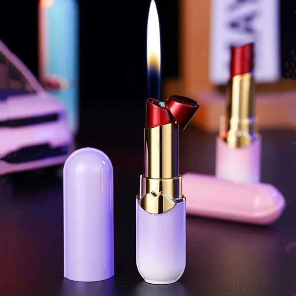Creative Lipstick Lighter Womens Jewelry Butane Torch Cigarette Lighters Smoking Accessories Beautiful And Fun Gift for Girls W250227