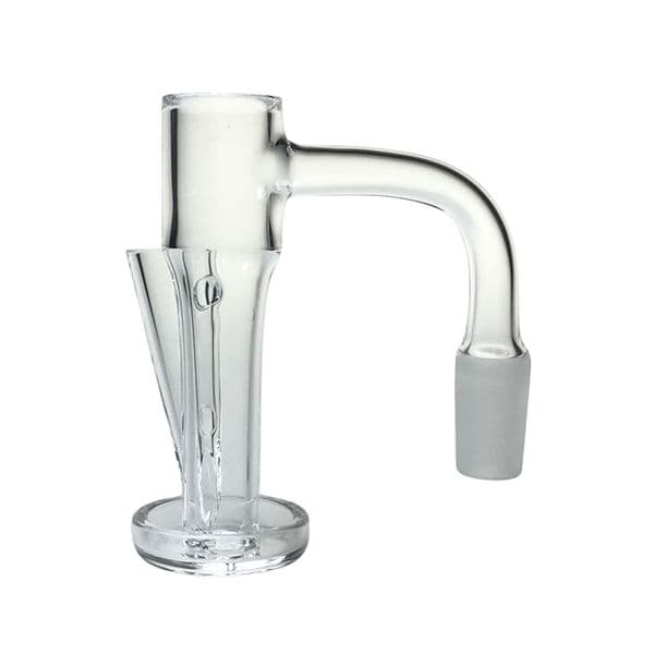 10mm 14mm Funnel Slurper Quartz Vortex Slide Banger Terp Nail with 20mm 2.5mm Thick Beveled Top Fully Weld HQ Long Neck Smoking Domeless Nails