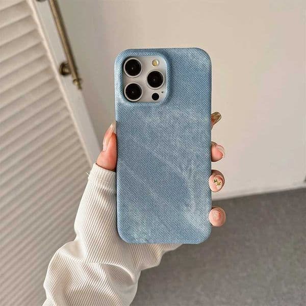 Vintage denim phone case for iphone 15 14 13 12 11 Pro Max 14 15 Plus High Quality Case Anti-Shock Bumper Luxury Z250227