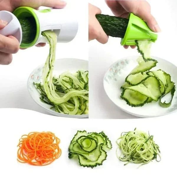 LMETJMA Heavy Duty Spiralizer Vegetable Slicer Vegetable Spiral Slicer Cutter Zucchini Pasta Noodle Spaghetti Maker KC0335 250224