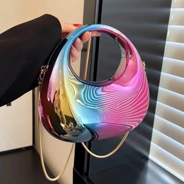 y ner Evening Clutch Clear Acrylic Women Handbags Fashion Shoulder Bag Half Moon Wedding Purses Party Tote Ladies 250226BJ