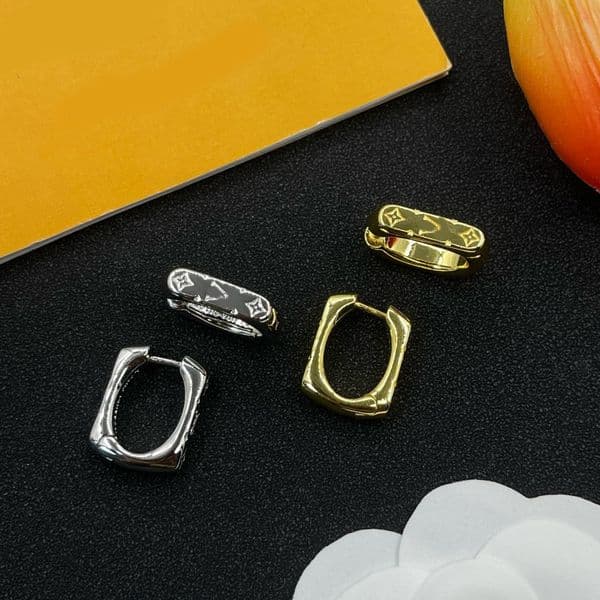 Designer Luxury Brand Hoop Rings Clip Gold Silver Plated Stud Earrings For Women Men Wedding Party Classic Jewelry Gift