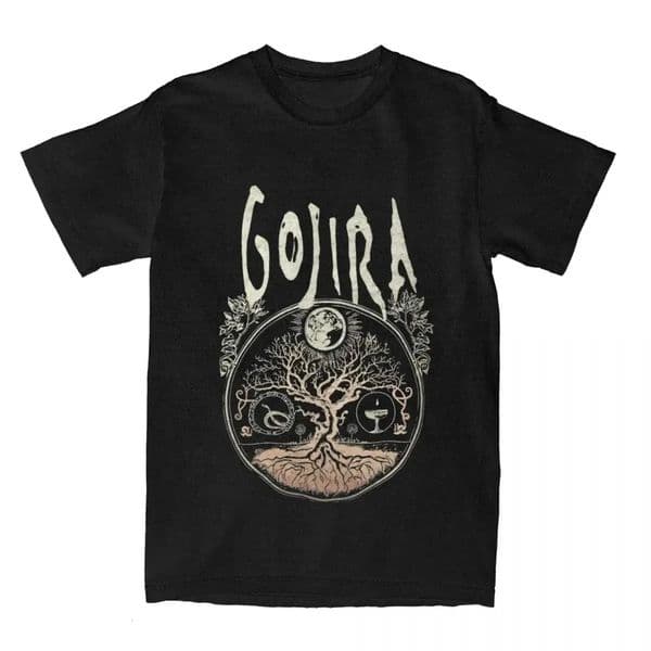 Rock Metal Band Gojiras Men Womens T Shirts Merch Vintage Tees T-Shirt Cotton Summer Clothing T-Shirt Cotton Summer Clothing 250227