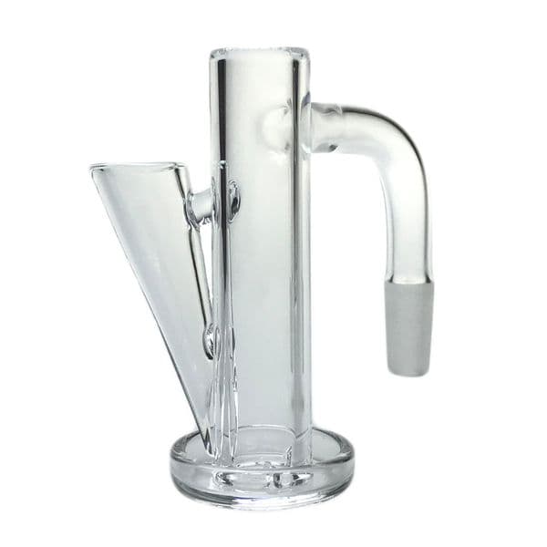 16mm 2mm Quartz Tower Slide Funnel Banger Nail Beveled Edge 10mm 14mm Thick Fully Weld Long Neck Forsted Joint Artist Domeless Quartz Banger Nail