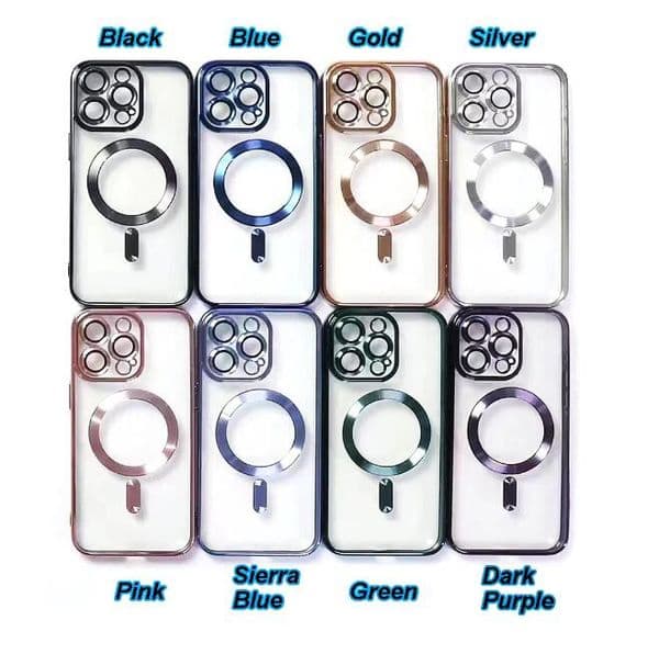 Fashion Plating Magnetic Soft Case For Magsafe For iPhone 15 14 Plus 13 12 11 Pro Max Wireless Charging Case With Lens Protector