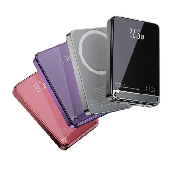 New High Quality Alloy PowerBank Backup Battery For Magsafe Gift Powerbank Magnetic Wireless Charger With Phone Hold