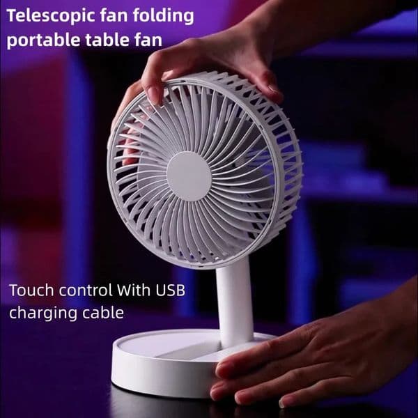 USB Foldable Fan with 4 Speeds TimingBattery Operated Mini for Bedroom Indoor or OutdoorTable 260520