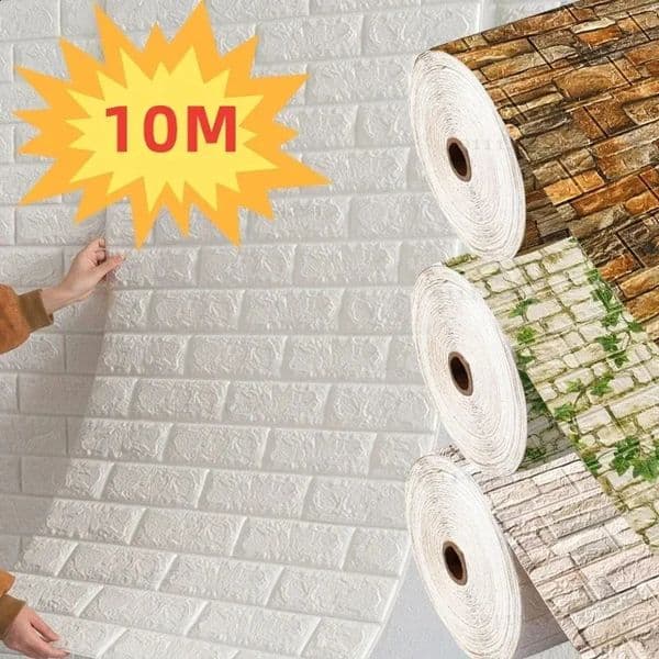 3D wallpaper decoration selfadhesive DIY antique foam brick living room waterproof home 250228