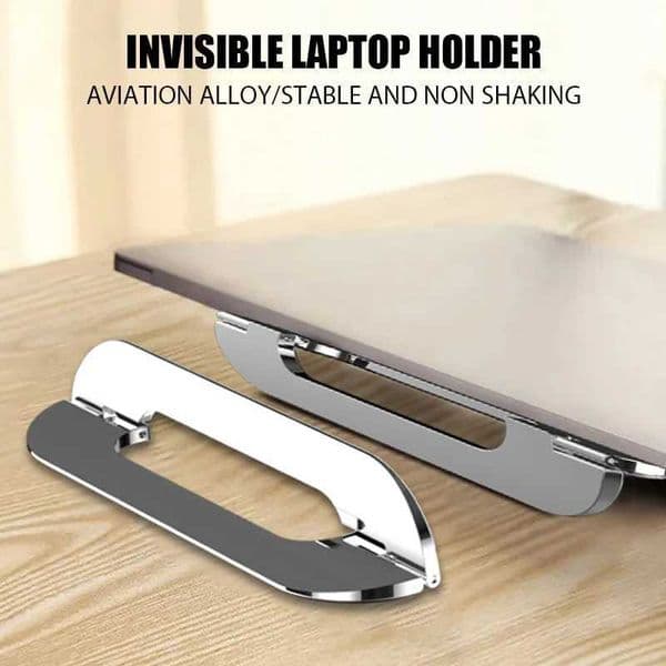 Metal Laptop Stand Computer Desktop port Zinc Alloy Foldable Mini Leg Laptop invisible Holder Universal Bracket For MacBookXJ220228