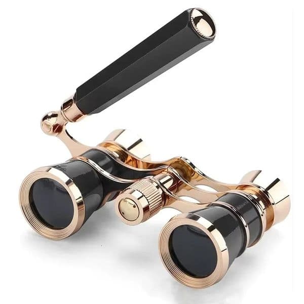 Opera Glasses Binoculars Metal Body With Chainhandle Theater Telescope Women Girls Optical Gift Retro Binoculars 250530