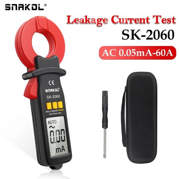 Digital Clamp Meter AC 0.05mA-60A High Precision Professional Leakage Current Detection Tester Pliers Ammeter Home Appliance Tools 250529BJ