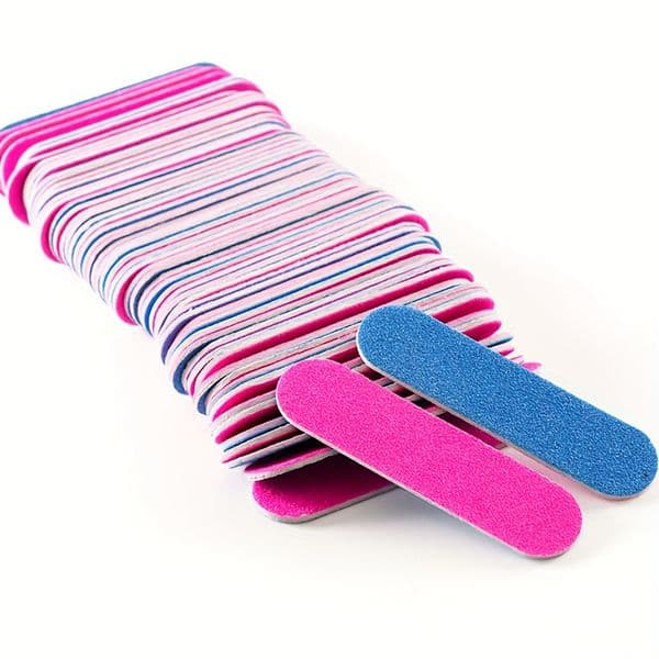 50/100Pcs Double Side Nail Files Mini Sanding Buffer Block Set For Gel Polish Manicure Pedicure Salon Nail Art Tool