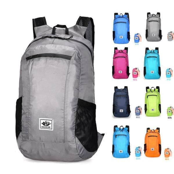 Free Shipping Selected Source Outdoors Folding Bag Colorful Outdoor Backpack Large Capacity Designer Bag Lightweight Printed Logo Travel Sports Backpack