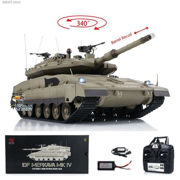 Toys Heng Long RC Tank 1/16 IDF Merkava Main Battle Military 3958-1 Remote Control Toucan Vehicle Model Boys Gift Cars L250910