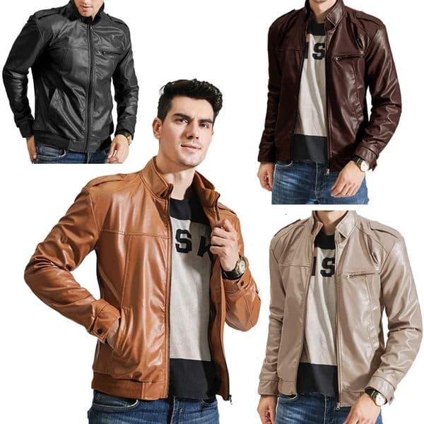Mens Motorcycle Leather Jacket Slim Men Outerwear Clothing For Male Garment Man Jackets 250603