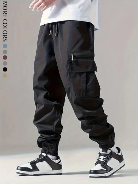 Mens Cargo Pants Thin Trousers Comfortable and Breathable Outdoor Casual Wearable Running Cycling Multi-pocket 004 260605