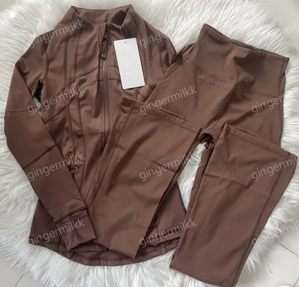 Women's Two Piece Pants Designer Tracksuits Long Pant Jackets Fitness Wear Running Sportswear With Zipper