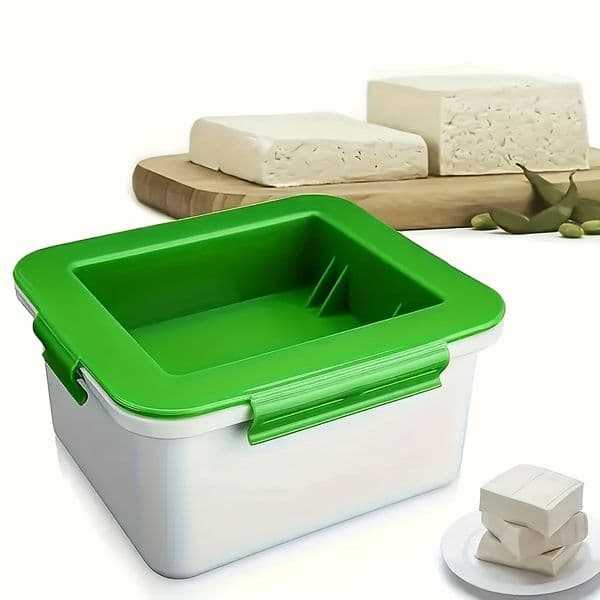 DIY Plastic Tofu Press Mould Homemade Tofu Mold Soybean Curd Tofu Making Mold With Cheese Cloth Kitchen Cooking Tool