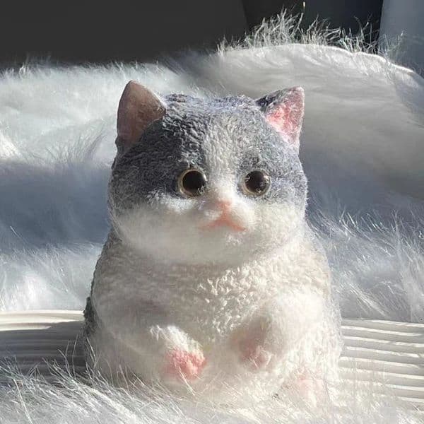 Cute Chubby Cat Plush Soft Stress Relieving Toys Office Desktop Decoration Girl Birthday Gift Home Ornaments Kitten 250604BJ