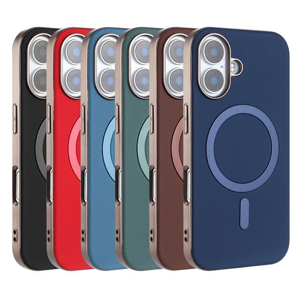 Magnet Wireless Charging Cases For Iphone 16 Pro Max 15 Plus 14 13 12 11 Iphone16 PU Leather Soft TPU Magnetic Fashion Luxury Shockproof Mobile Phone Cover Back