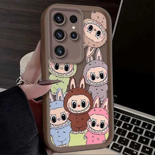 Funny Cute Labubu Case For Samsung Galaxy S24 S23 S25 Ultra S22 S21 Plus FE A56 A36 A26 A16 A06 A15 A25 A35 A55 5G Cover X2506052