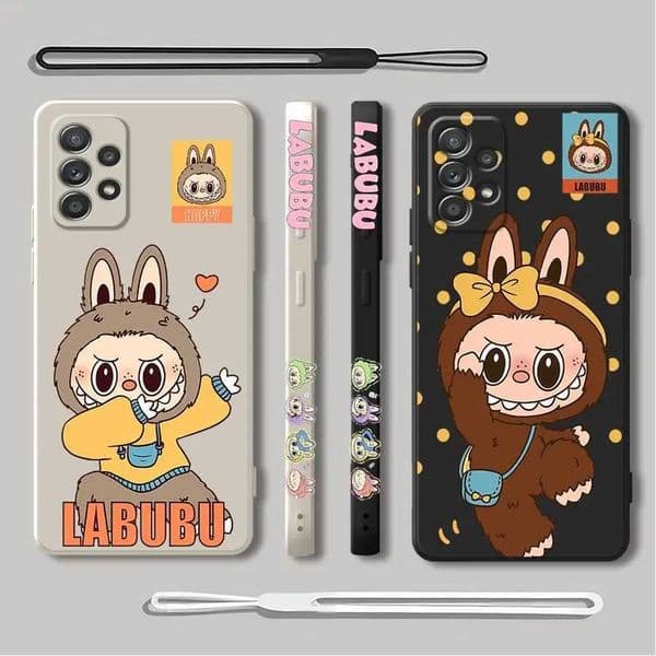 Cute Cartoon Labubu Fun Case for Samsung Galaxy A53 A55 A54 A33 A12 A52s A32 A22 A15 A14 A11 A13 A23 A34 A25 A24 A42 A21s Cover X250605