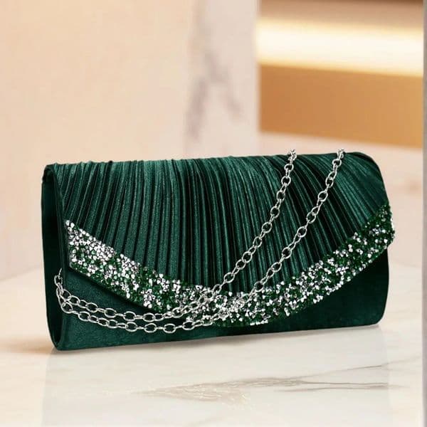 Glitter Envelope Desing Women Evening Bags Satin Shoulder Chain Handbags s Prom Banquet Purse 250528