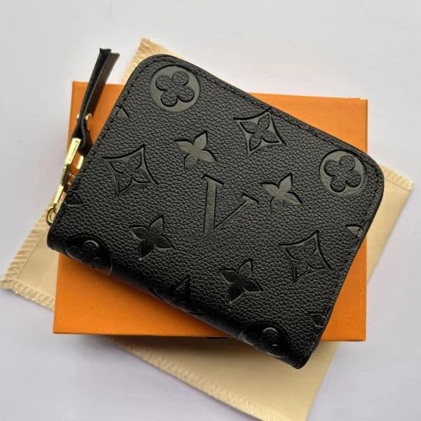 10A High Quality M42616 Designer Zippy Short Women's Zipper Brown Mono Gram Canvers Leather Check Plaid Wallet Card Holder