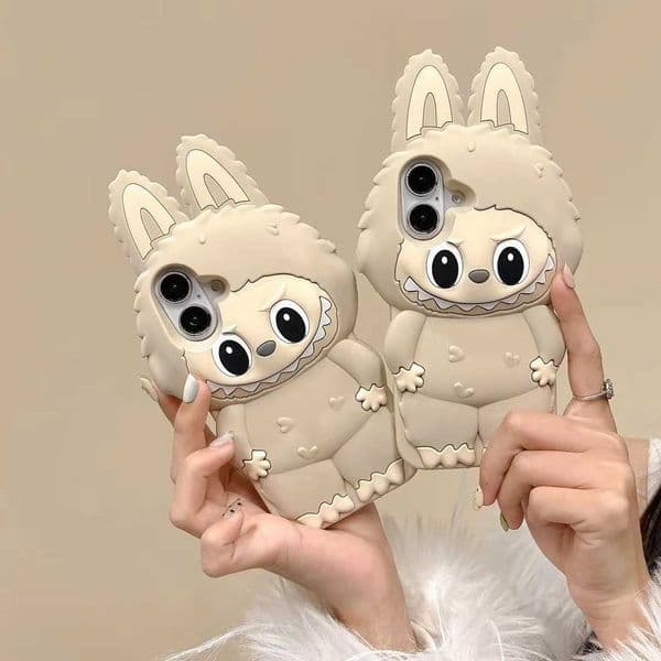 Funny Cartoon LaBubu Monsters Toy Cover Soft Silicone Case for iPhone 16 15 14 13 12 Pro Max X2506051