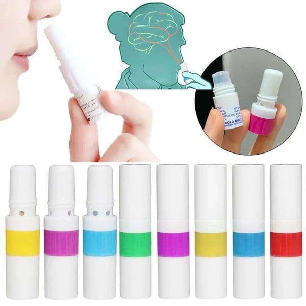 2 In 1 Nasal Inhaler Blank Sticks Tubes For DIY Aroma Essential Oil With Cotton Wicks B2