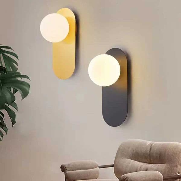Bedside Indoor LED Wall Lamps with 9W G9 Bulb for Bedroom Living Room LED Wall Lights Wall Sconce with Glass Ball for Background Z250605