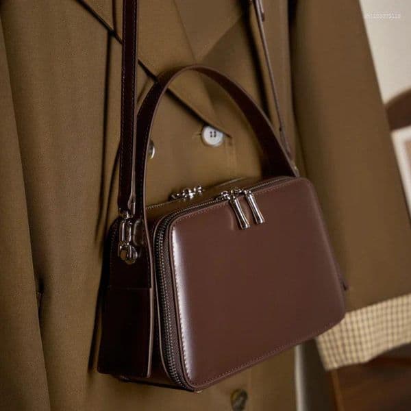 Totes Women's Cow Leather Shoulder Bag Female Fashion Luxury Designer Handbags Ladies Work Commuting Retro Cowhide Bags For Lady Purse