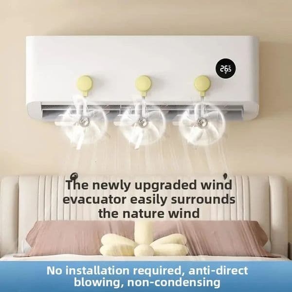 Air Conditioner Deflector Adjustable Baffles 360° Direction Control Anti Direct Blowing for Cooling Heating Circulation 250604
