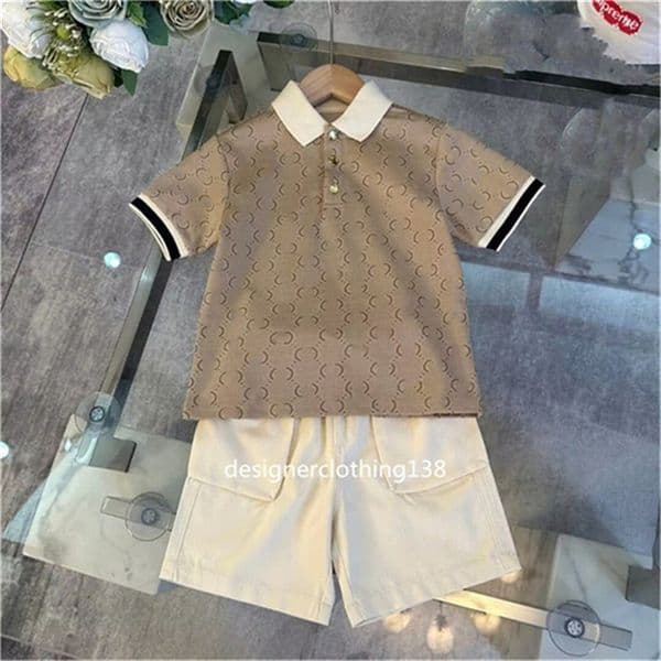 New summer kids boys and girls suits designer childrens lettered suits high-quali brand childrens classic dress sets size 90-160CM A1J260530