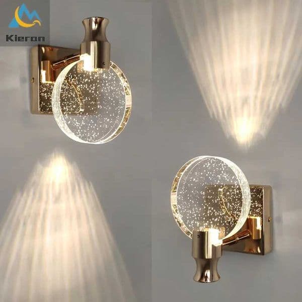 Simple Bedroom Living Room Crystal LED Wall Lamp Mirror Front Lamp Bathroom Makeup Lamp Wall Light Home Decor Lights Mirror Lamp Z250605